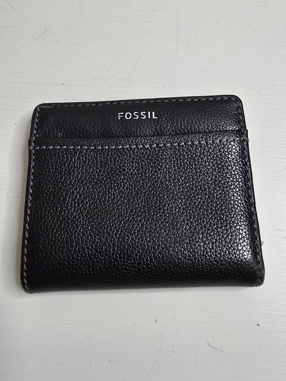 Fossil Men's Black Leather Bifold Wallet